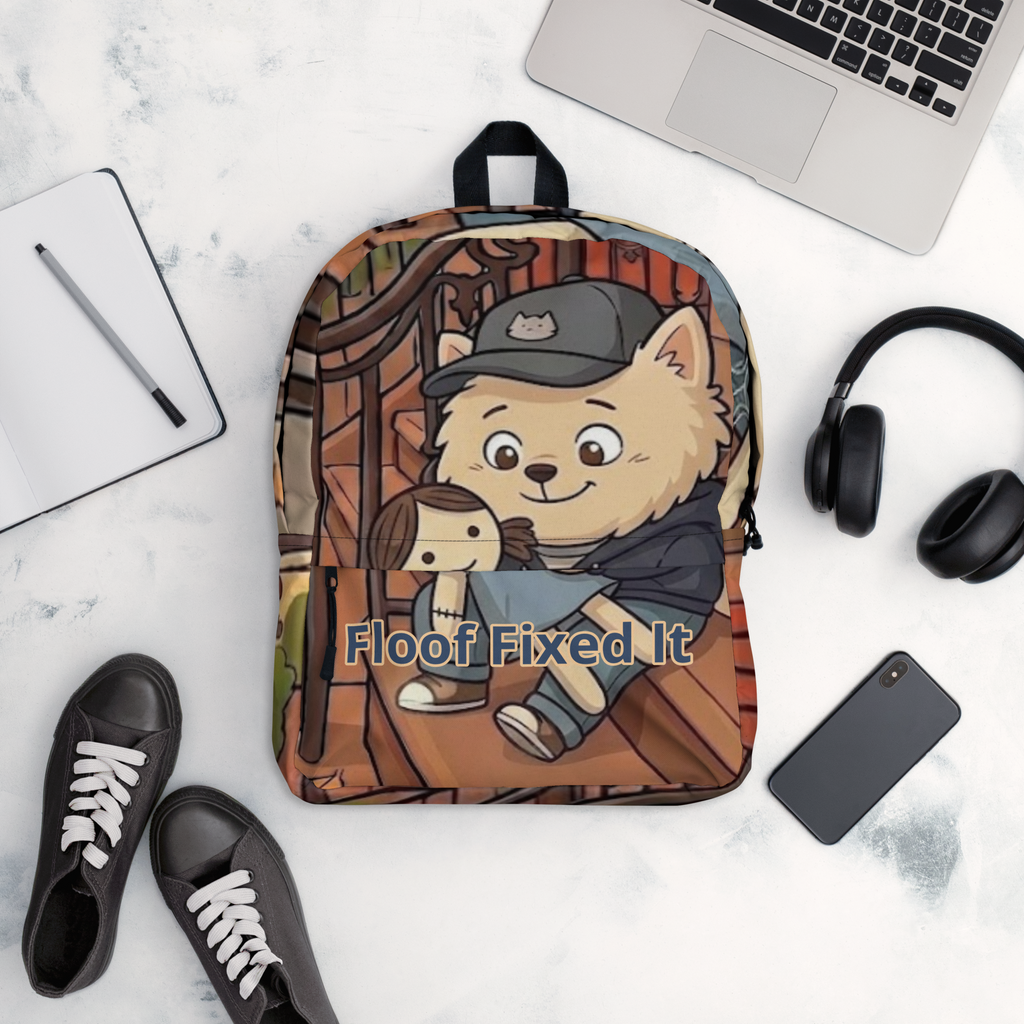 🎒🐶🧵🪡✨ Mochila All Over – “Floof Fixed It”