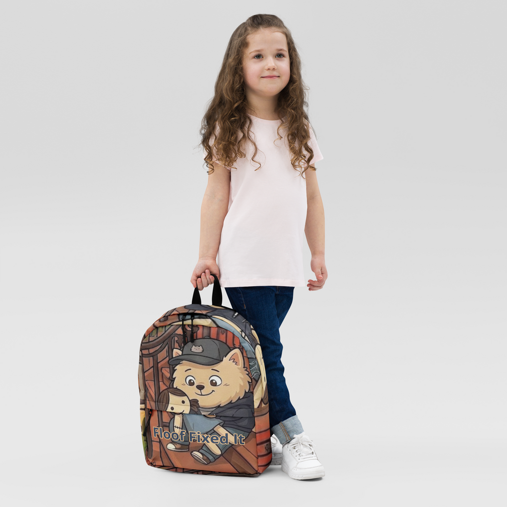 🎒🐶🧵🪡✨ Mochila All Over – “Floof Fixed It”