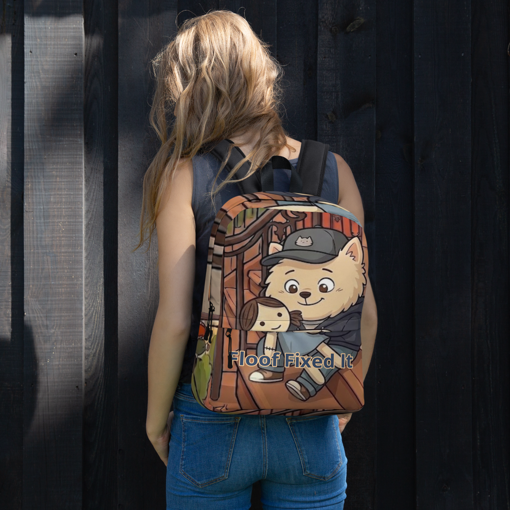 🎒🐶🧵🪡✨ Mochila All Over – “Floof Fixed It”