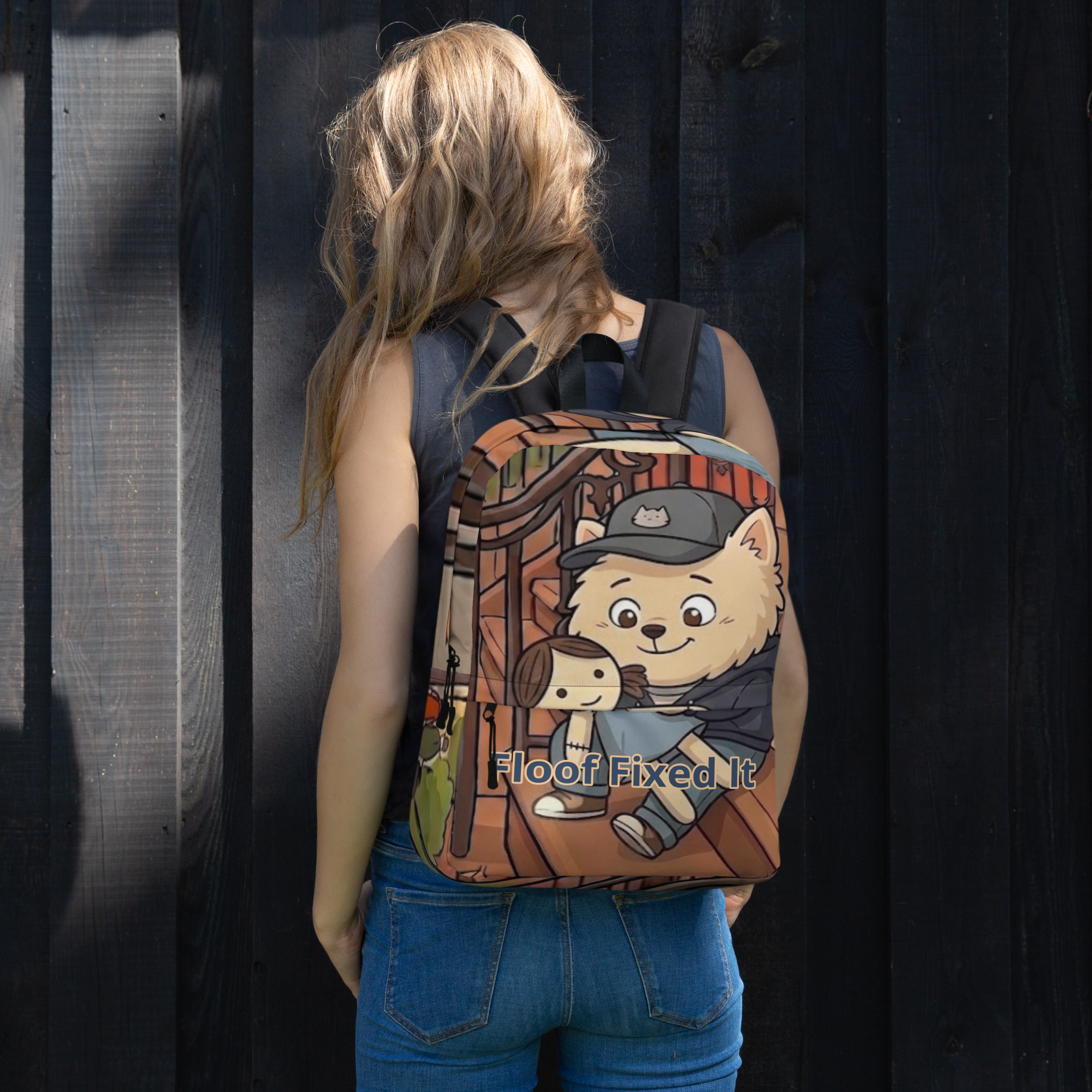 🎒🐶🧵🪡✨ Mochila All Over – “Floof Fixed It”