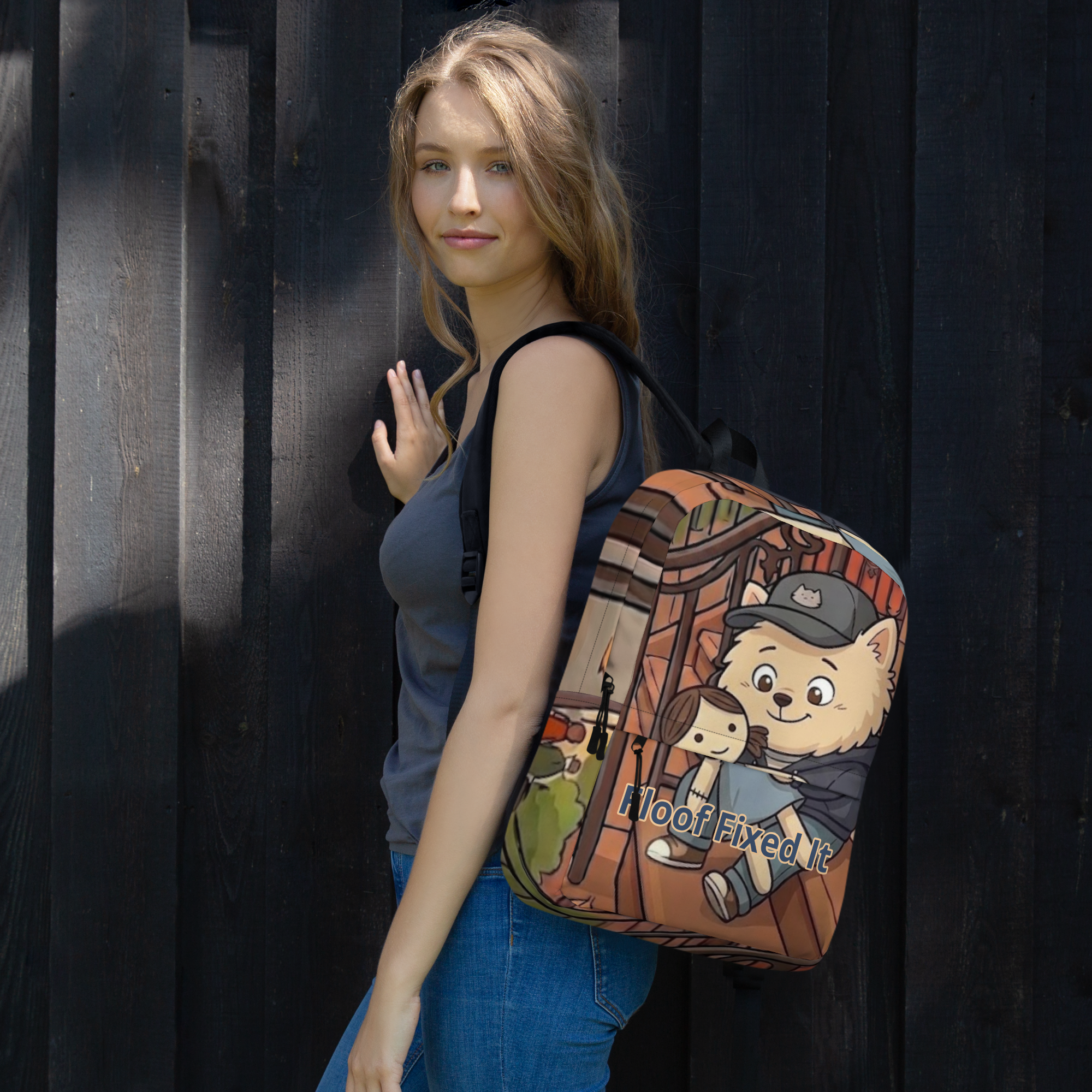 🎒🐶🧵🪡✨ Mochila All Over – “Floof Fixed It”