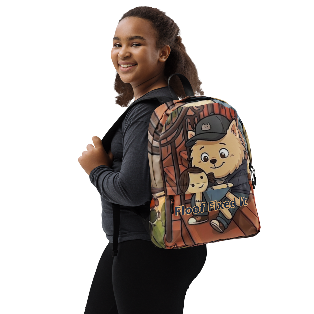 🎒🐶🧵🪡✨ Mochila All Over – “Floof Fixed It”