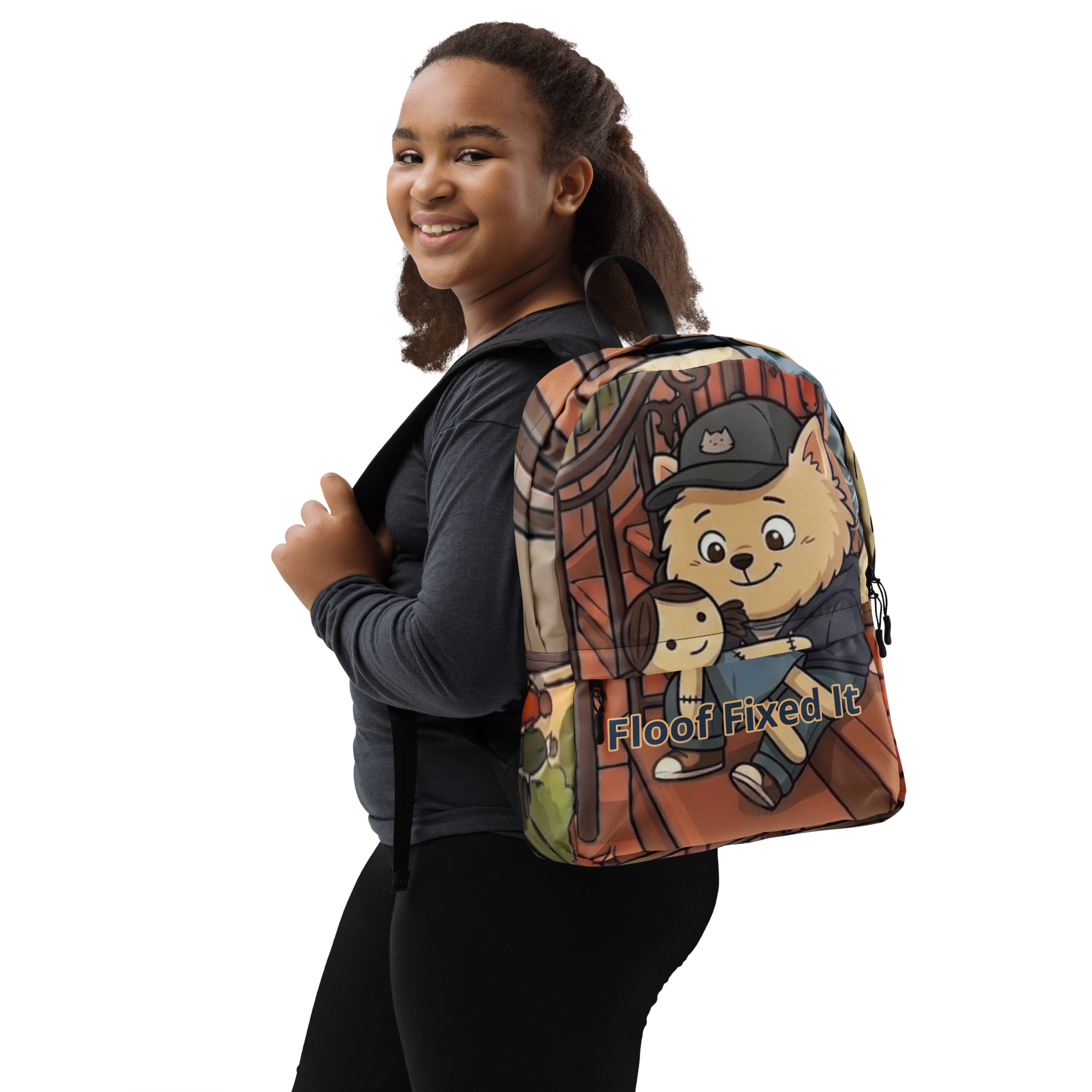 🎒🐶🧵🪡✨ Mochila All Over – “Floof Fixed It”