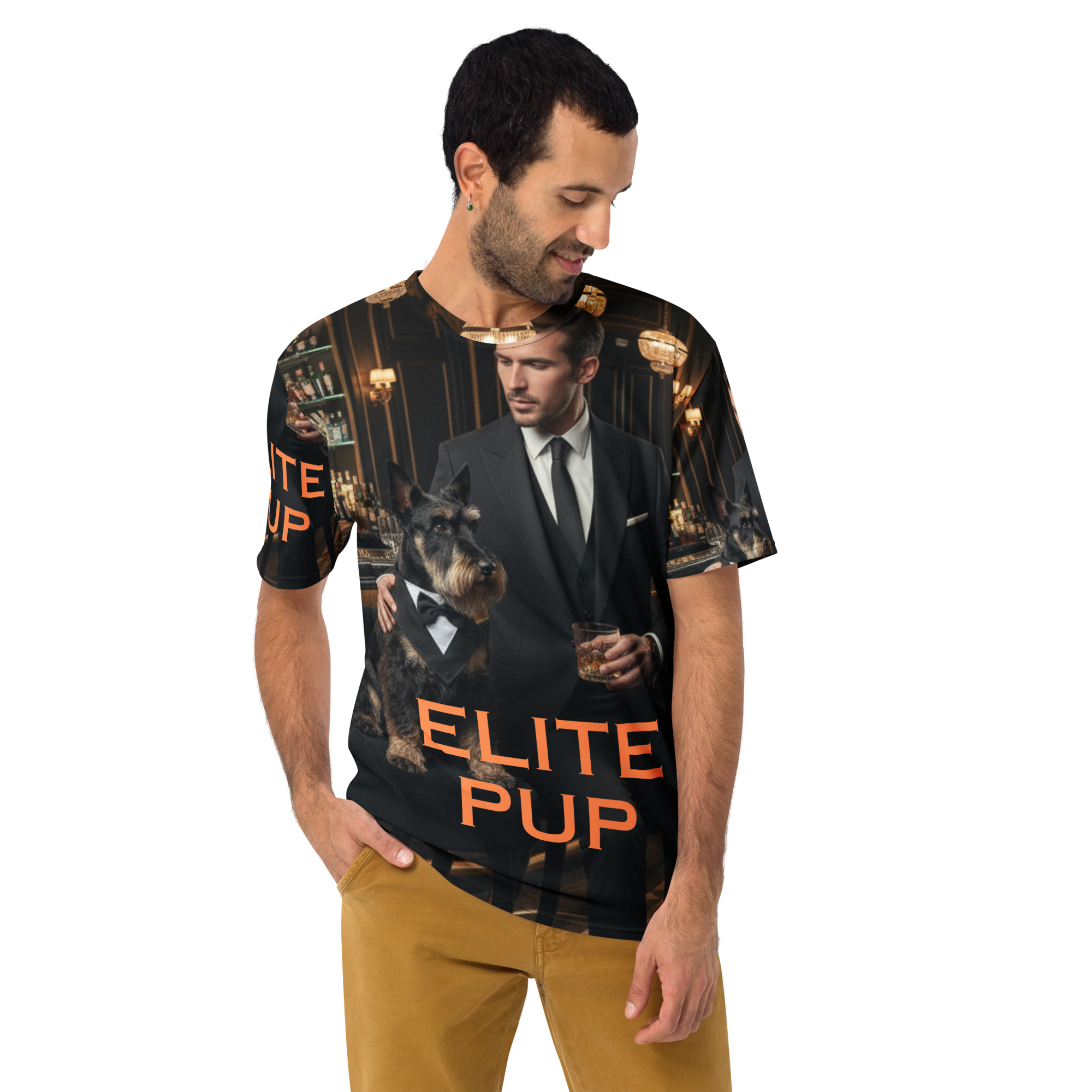 🥃🐶🖤 Camiseta de hombre – “Elite Pup”  Clase, lealtad… y mucho estilo.