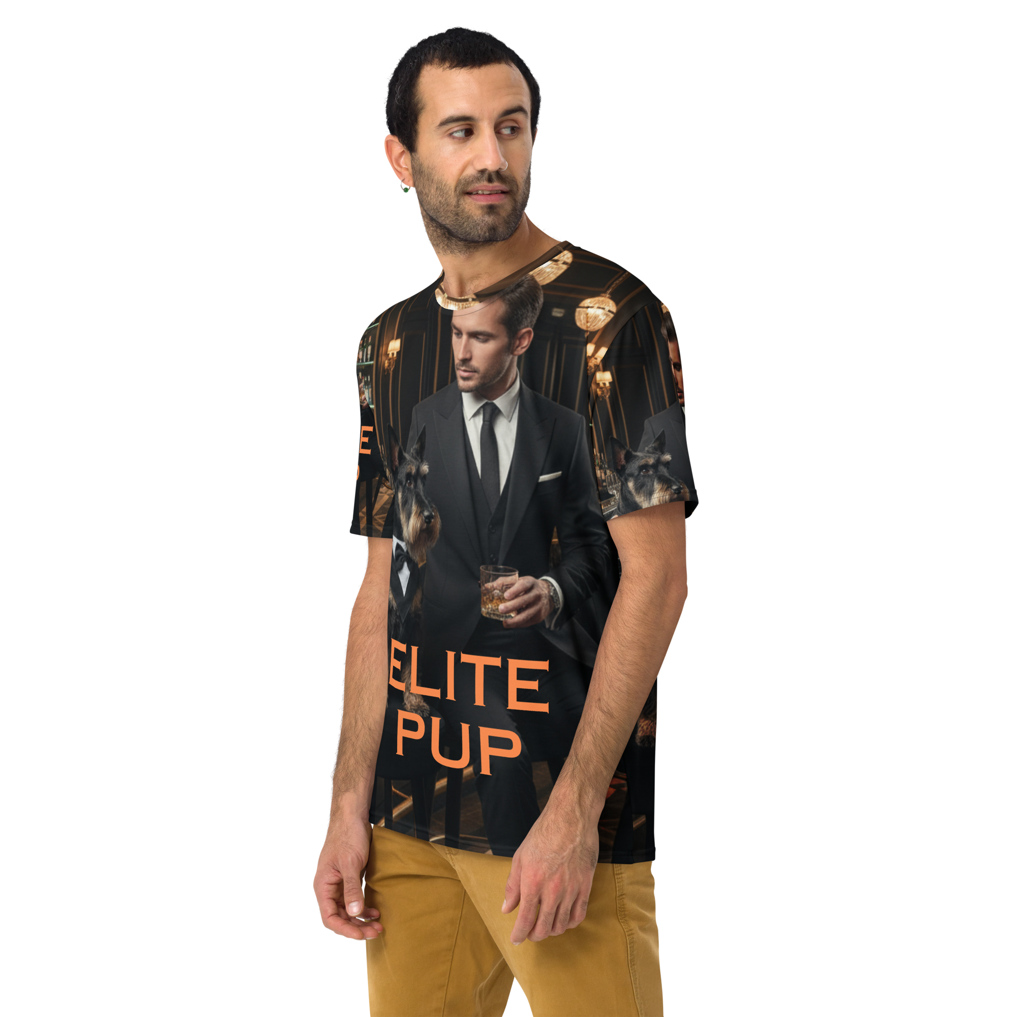 🥃🐶🖤 Camiseta de hombre – “Elite Pup”  Clase, lealtad… y mucho estilo.