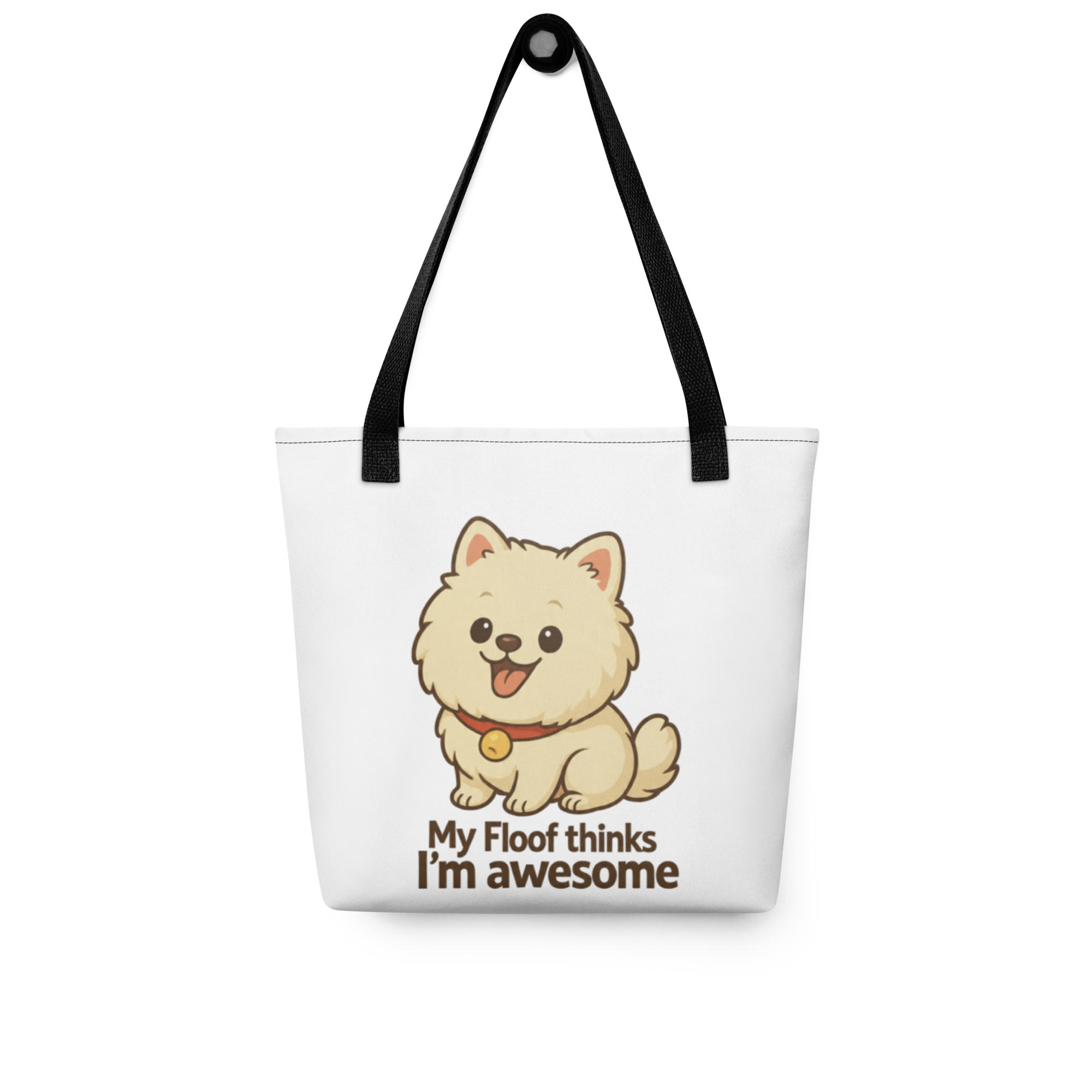 🐾✨👜 All Over Tragetasche – „Mein Flausch findet mich super“ Wenn Flausch es sagt… dann sagt er es auch laut.