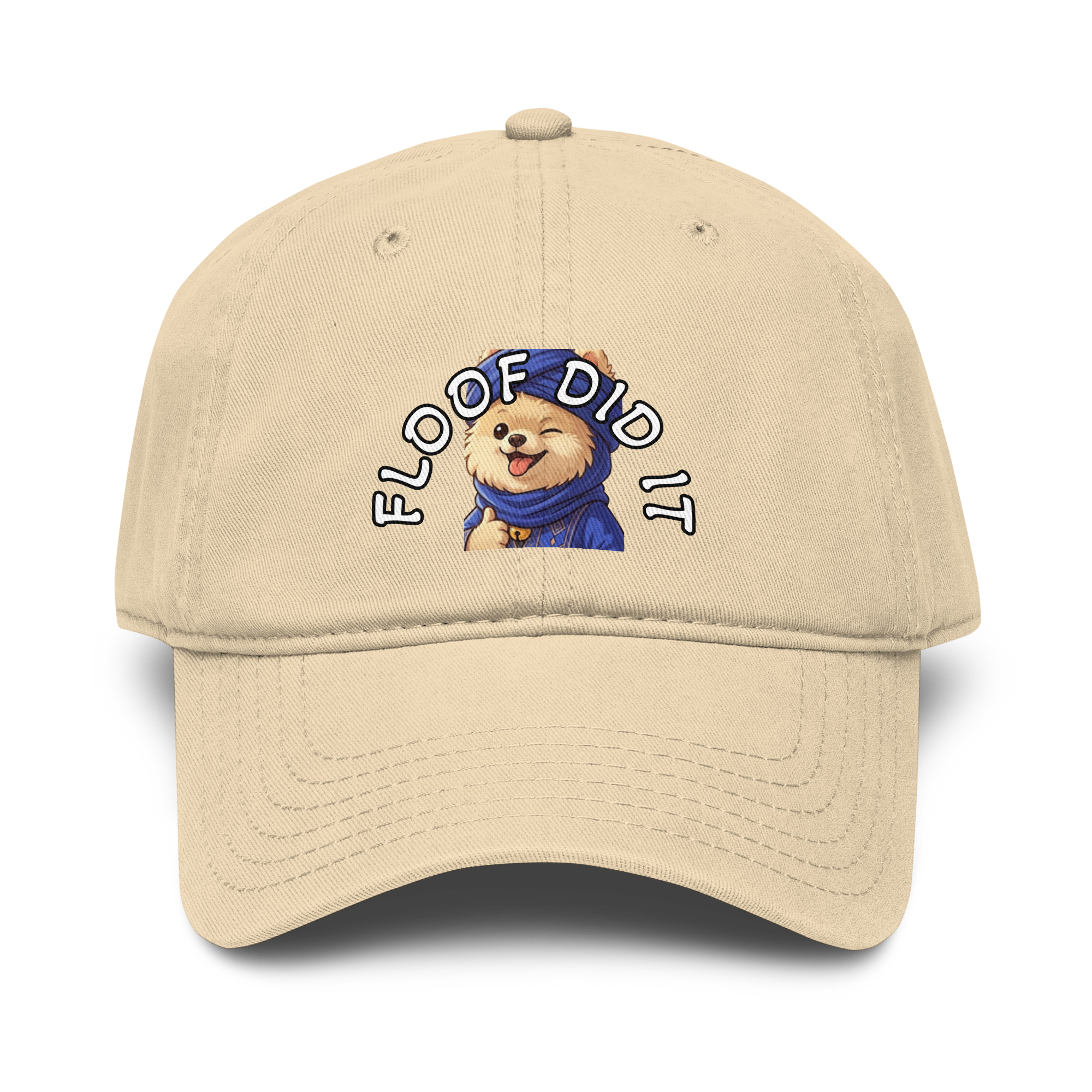 🧢🐶🌪️✨ Gorra de béisbol vintage – “Floof Did It: Sand Storm”