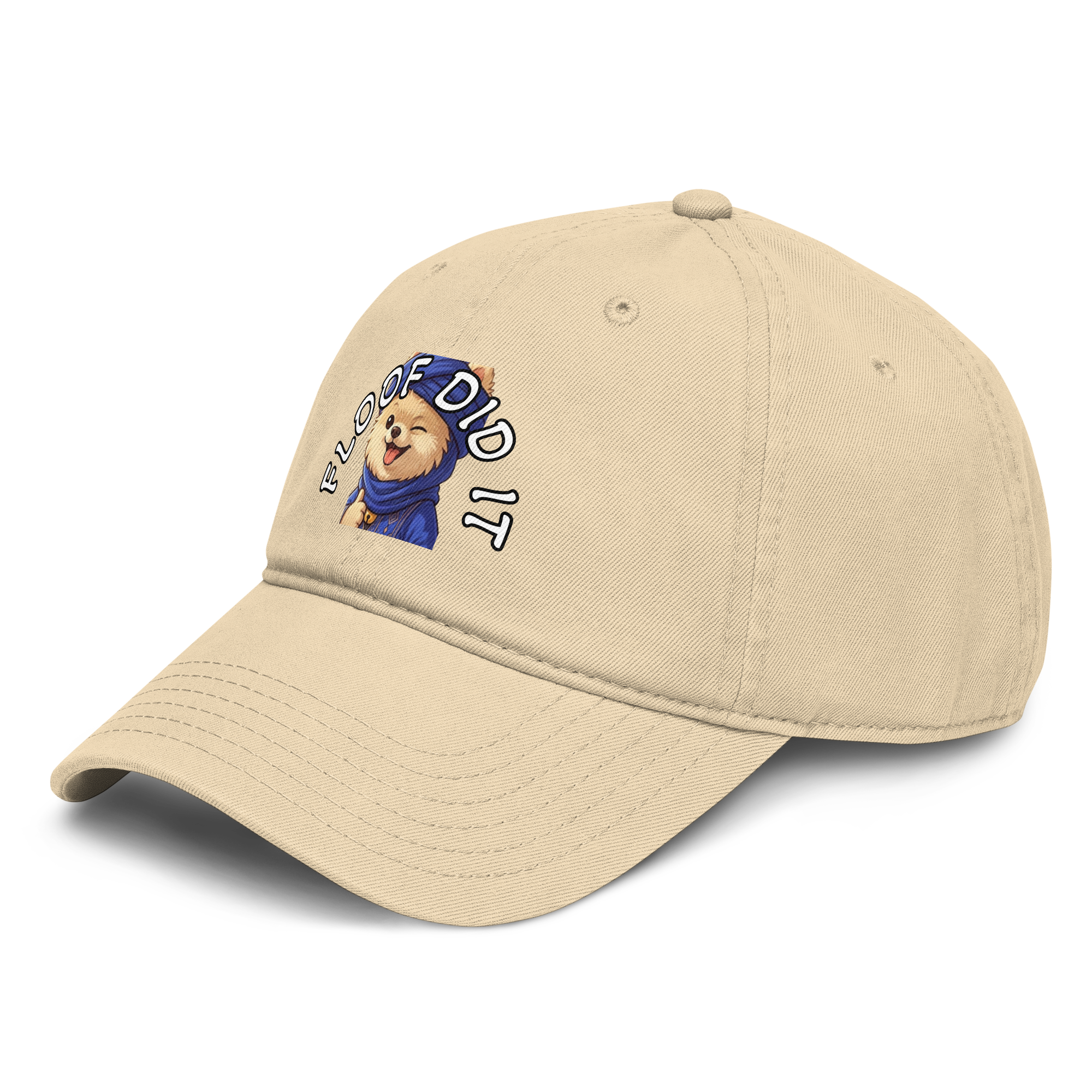 🧢🐶🌪️✨ Gorra de béisbol vintage – “Floof Did It: Sand Storm”