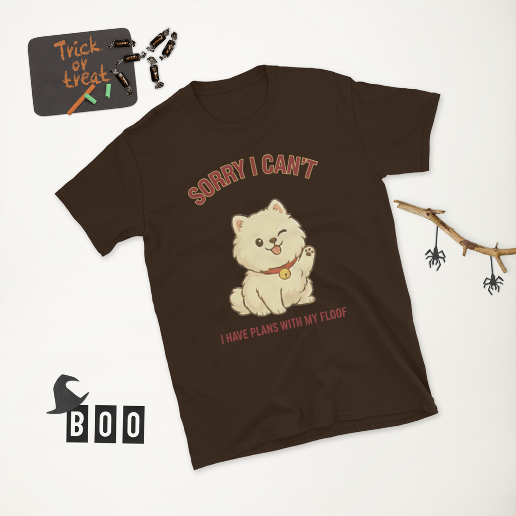 👕🐶😉 T-Shirt – „Tut mir leid, ich kann nicht, ich habe Pläne mit meinem Flausch“ Tut mir leid… Flausch hat deinen Terminkalender schon.
