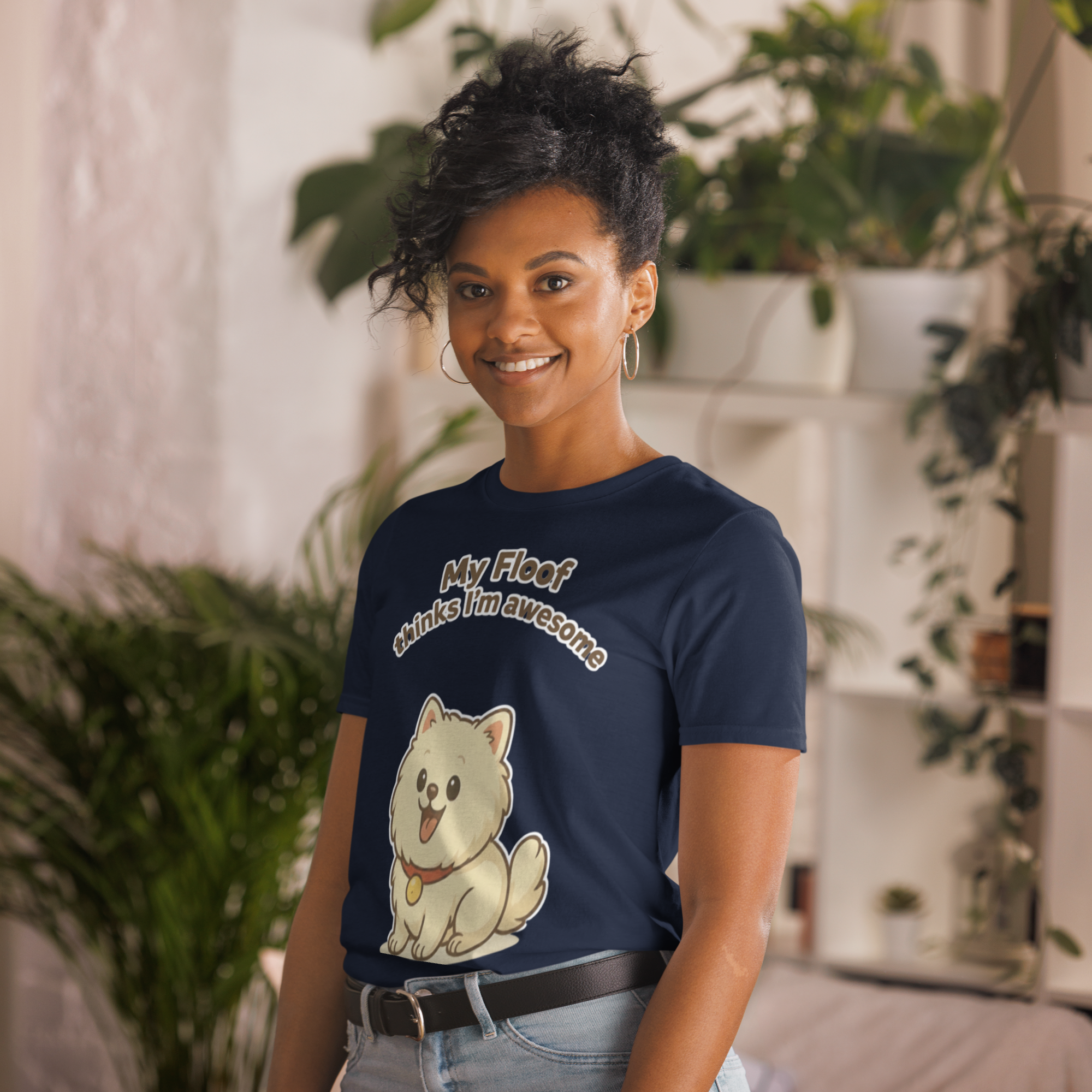 👕🐶😎 T-Shirt – „Mein Flauschball findet mich super“ Und das ist alles, was zählt.
