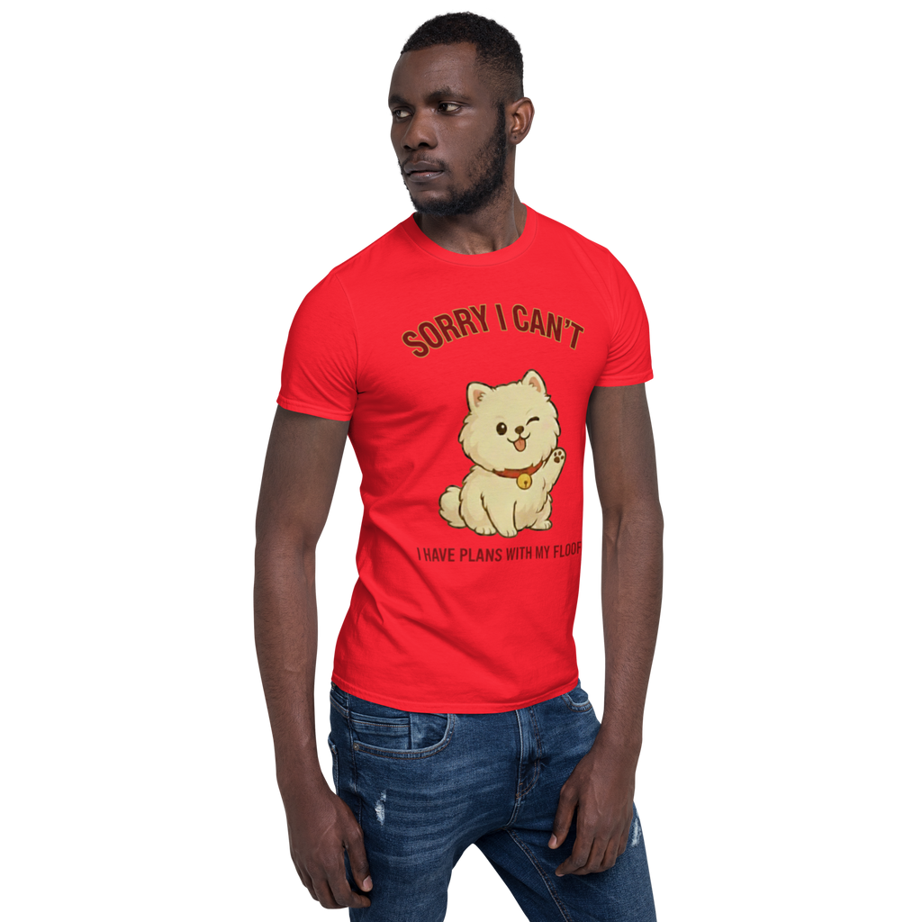 👕🐶😉 T-Shirt – „Tut mir leid, ich kann nicht, ich habe Pläne mit meinem Flausch“ Tut mir leid… Flausch hat deinen Terminkalender schon.