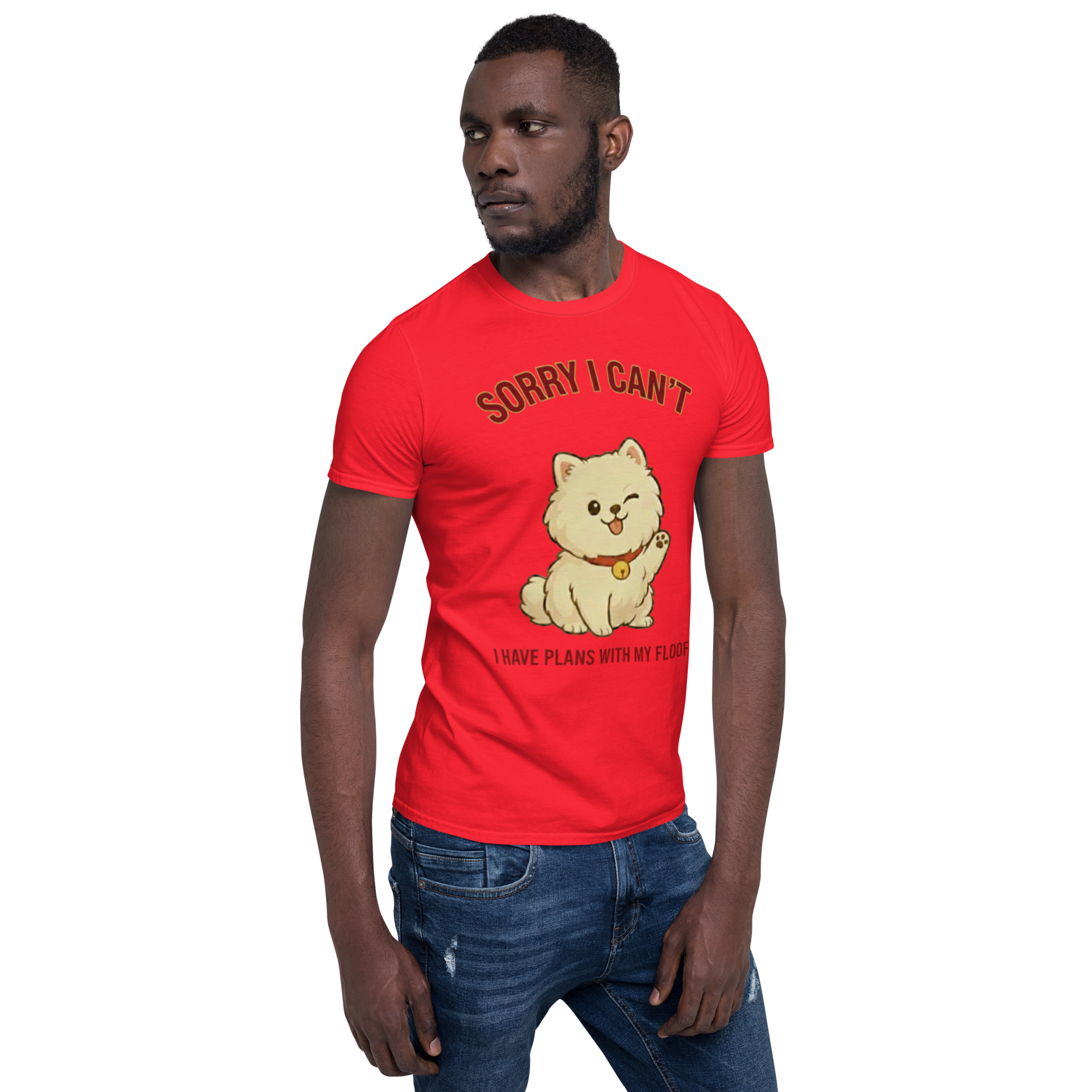 👕🐶😉 T-Shirt – „Tut mir leid, ich kann nicht, ich habe Pläne mit meinem Flausch“ Tut mir leid… Flausch hat deinen Terminkalender schon.