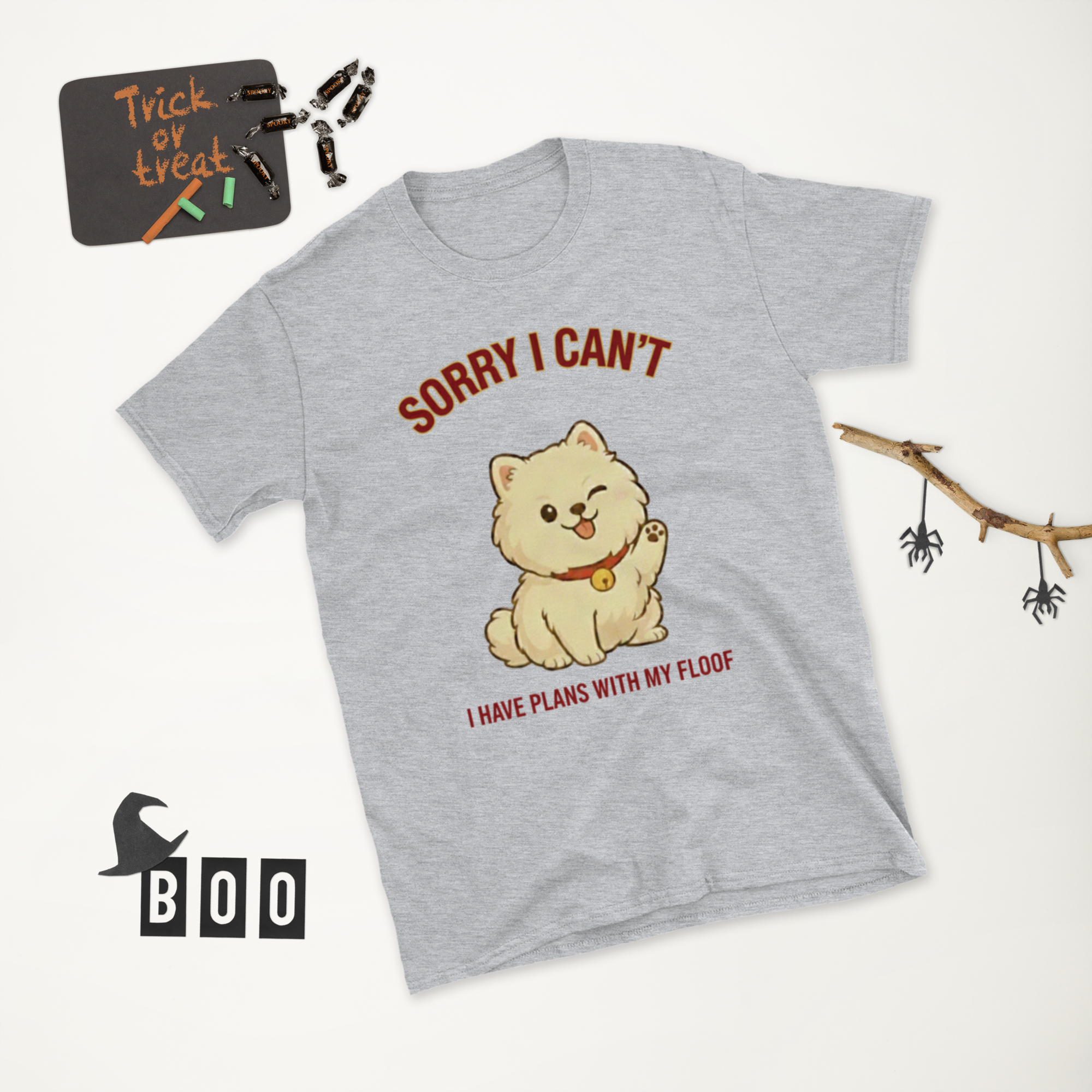 👕🐶😉 T-Shirt – „Tut mir leid, ich kann nicht, ich habe Pläne mit meinem Flausch“ Tut mir leid… Flausch hat deinen Terminkalender schon.