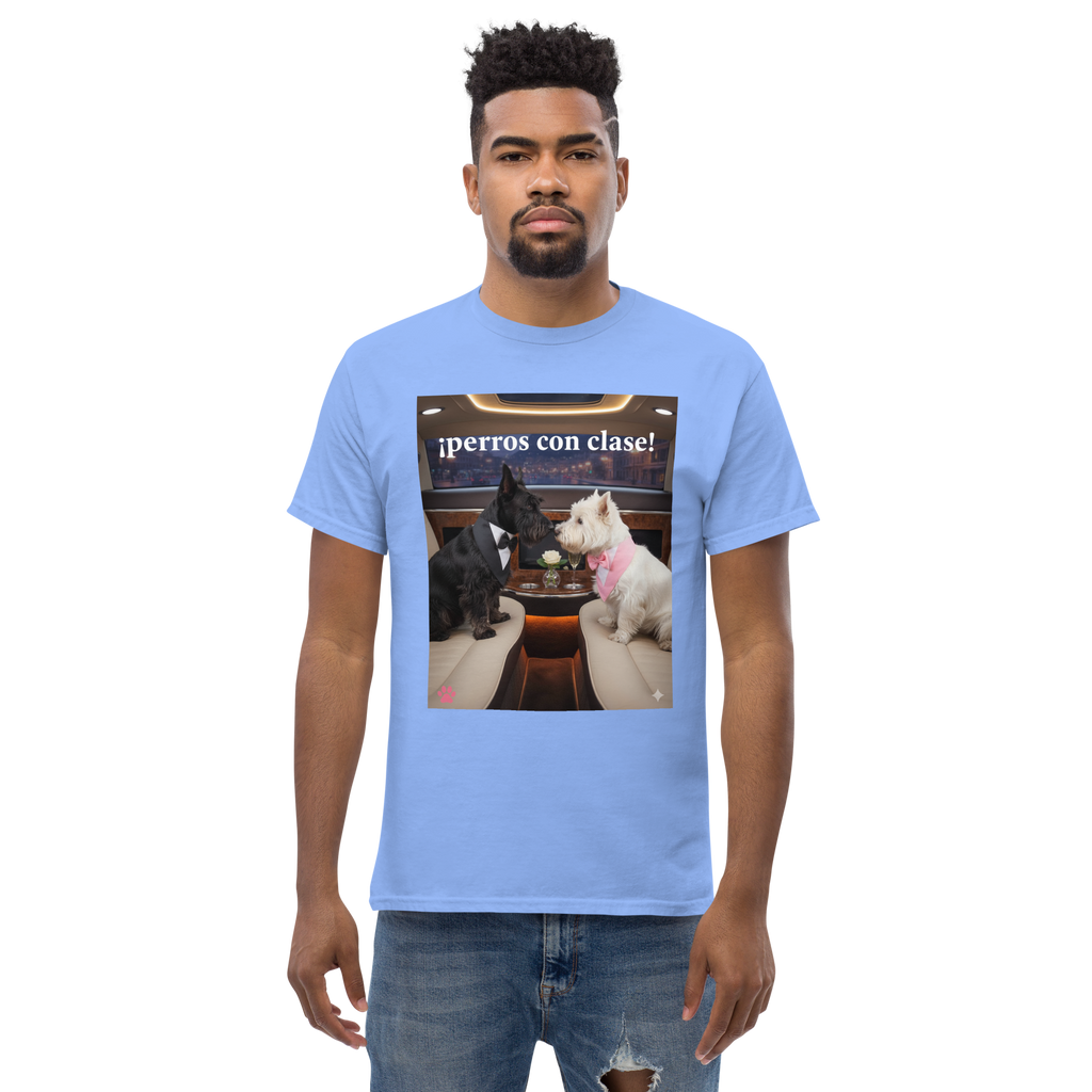 🐶💼✨ Unisex-T-Shirt – „Classy Dogs“ Romantik, Stil und Hunde-Niedlichkeit in einem Look.