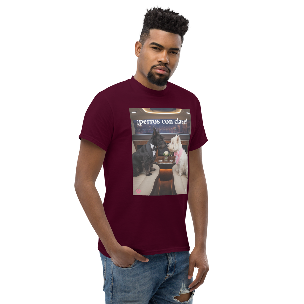🐶💼✨ Unisex-T-Shirt – „Classy Dogs“ Romantik, Stil und Hunde-Niedlichkeit in einem Look.