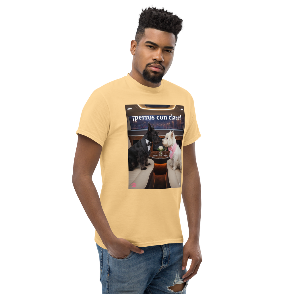 🐶💼✨ Unisex-T-Shirt – „Classy Dogs“ Romantik, Stil und Hunde-Niedlichkeit in einem Look.