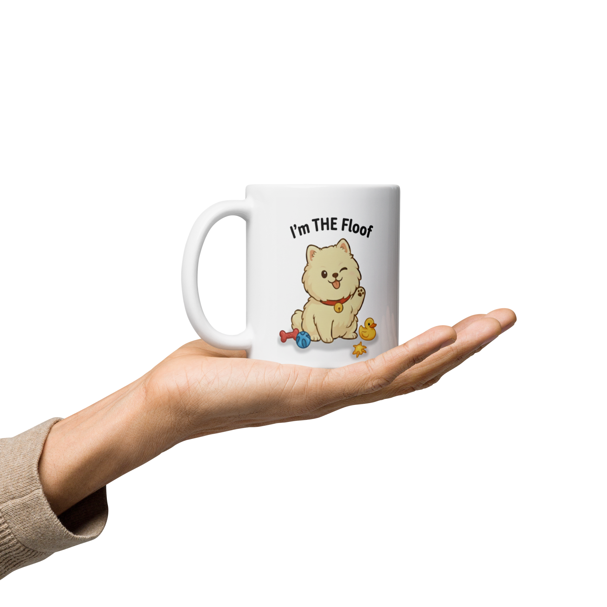 ☕🐶⭐ Strahlend weißer Becher – „Ich bin DER Flausch“ Es ist nicht irgendein Flausch… es ist DER Flausch.