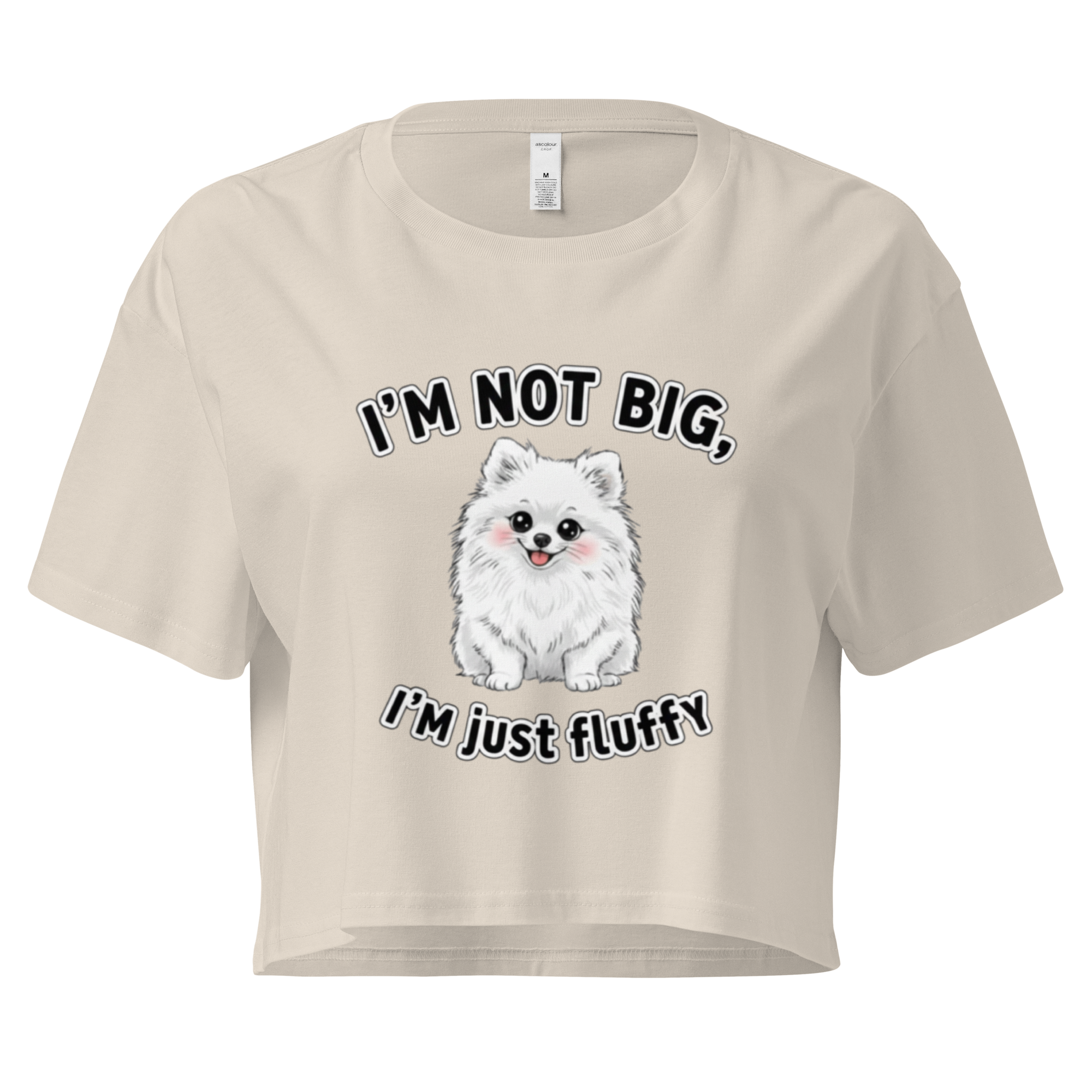 🐶💁‍♀️✨ Crop top para mujer – “I’m Fluffy”  Es esponjosidad nivel legendario.