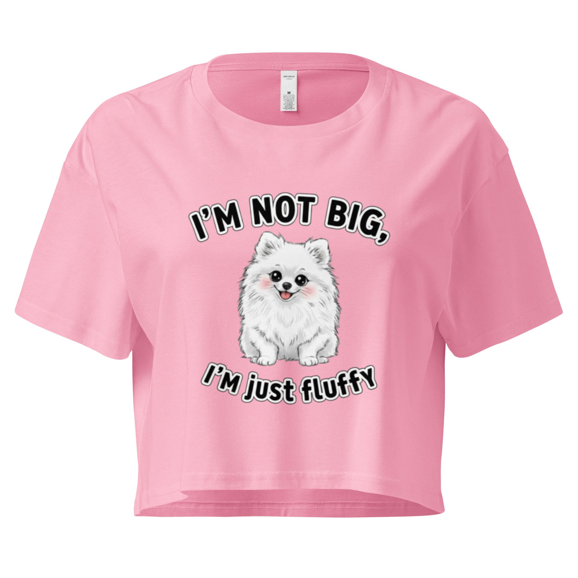 🐶💁‍♀️✨ Crop top para mujer – “I’m Fluffy”  Es esponjosidad nivel legendario.