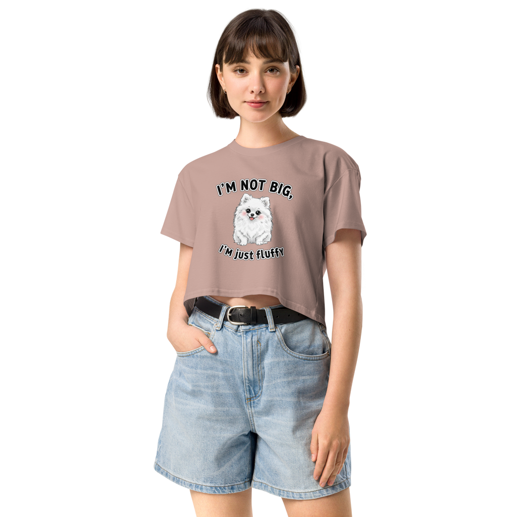 🐶💁‍♀️✨ Crop top para mujer – “I’m Fluffy”  Es esponjosidad nivel legendario.