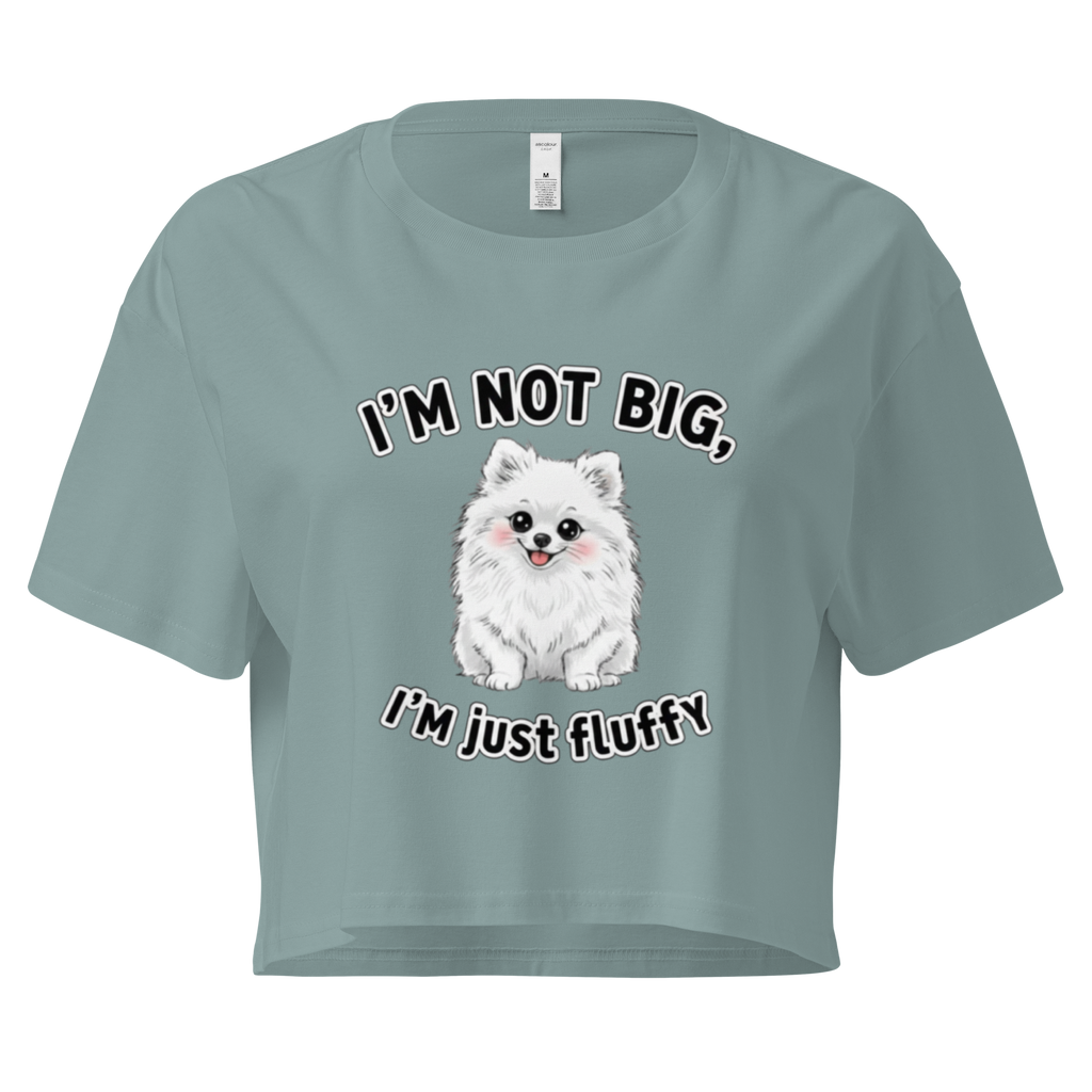 🐶💁‍♀️✨ Crop top para mujer – “I’m Fluffy”  Es esponjosidad nivel legendario.