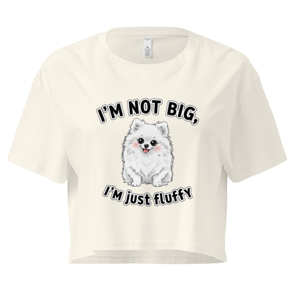 🐶💁‍♀️✨ Crop top para mujer – “I’m Fluffy”  Es esponjosidad nivel legendario.