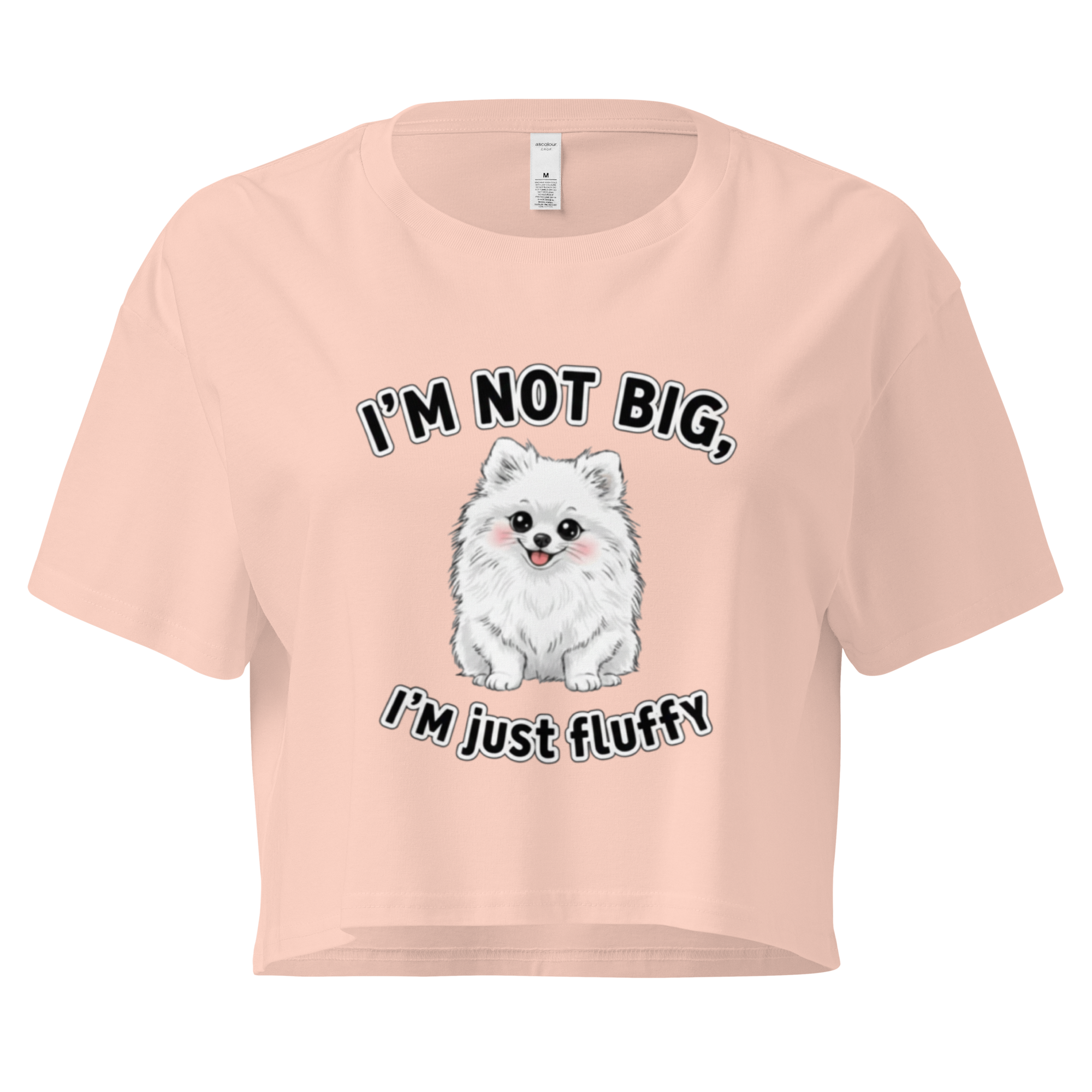 🐶💁‍♀️✨ Crop top para mujer – “I’m Fluffy”  Es esponjosidad nivel legendario.