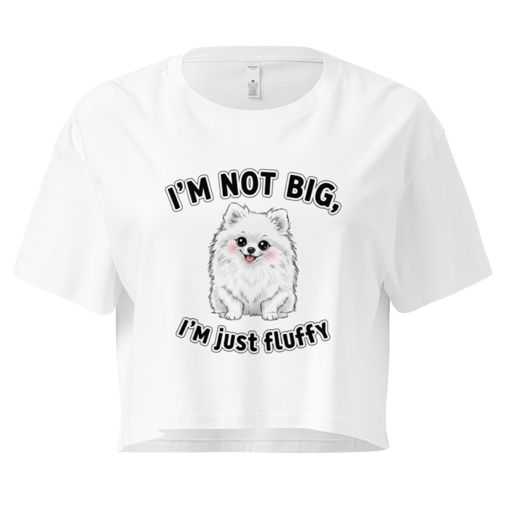 🐶💁‍♀️✨ Crop top para mujer – “I’m Fluffy”  Es esponjosidad nivel legendario.