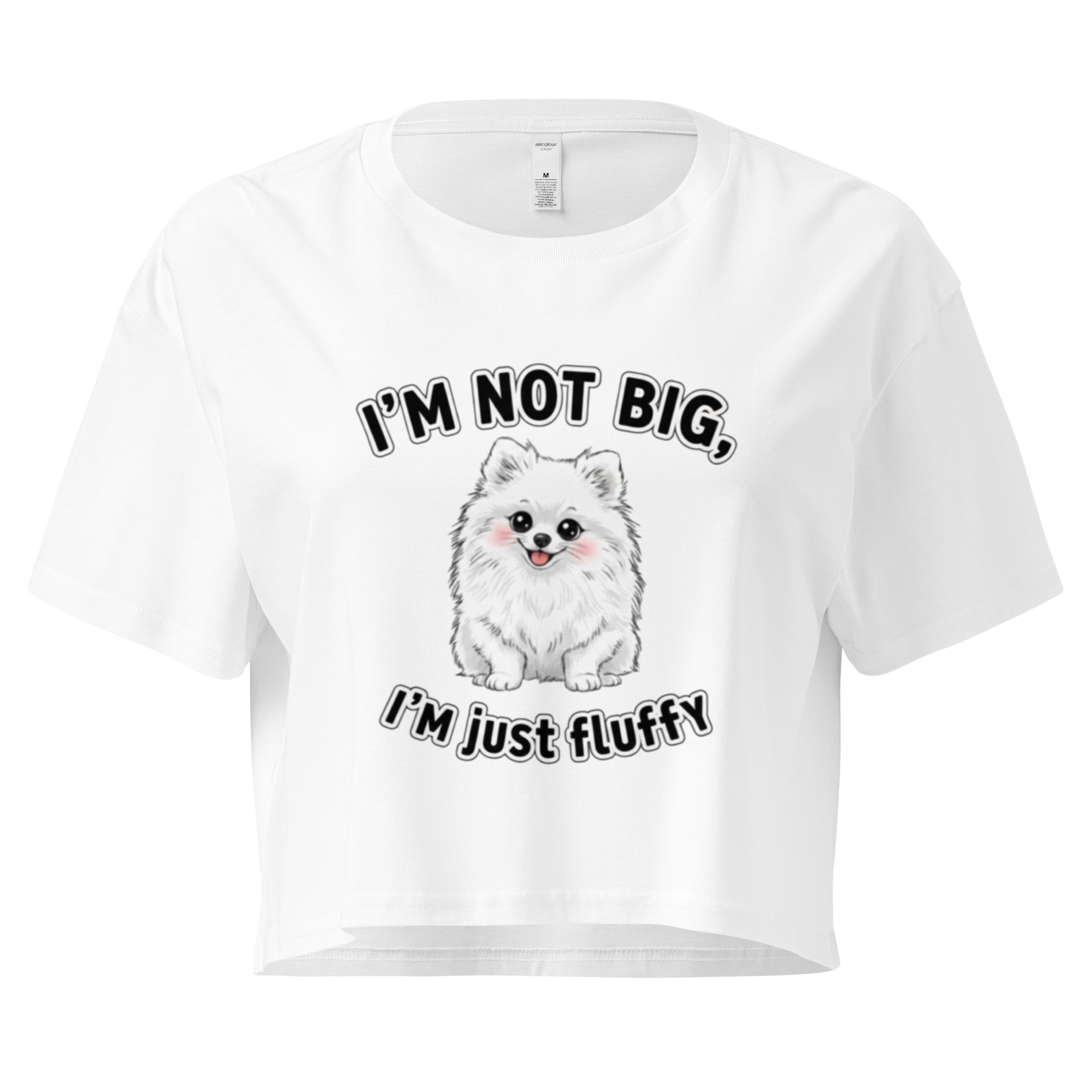 🐶💁‍♀️✨ Crop top para mujer – “I’m Fluffy”  Es esponjosidad nivel legendario.